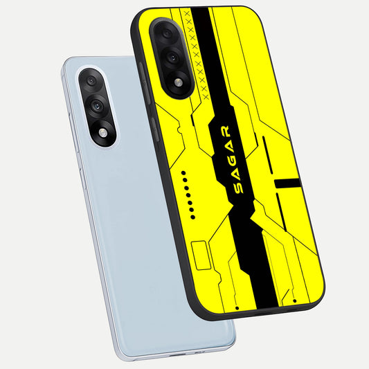  Circuit CYBERPUNK Custom Name phone case For Oneplus Nord 5 showing premium glass back cover with detailed artwork