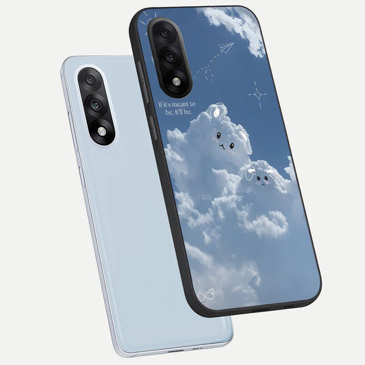  Cloud Bunny Dreams phone case For Oneplus Nord 5 showing premium glass back cover with detailed artwork