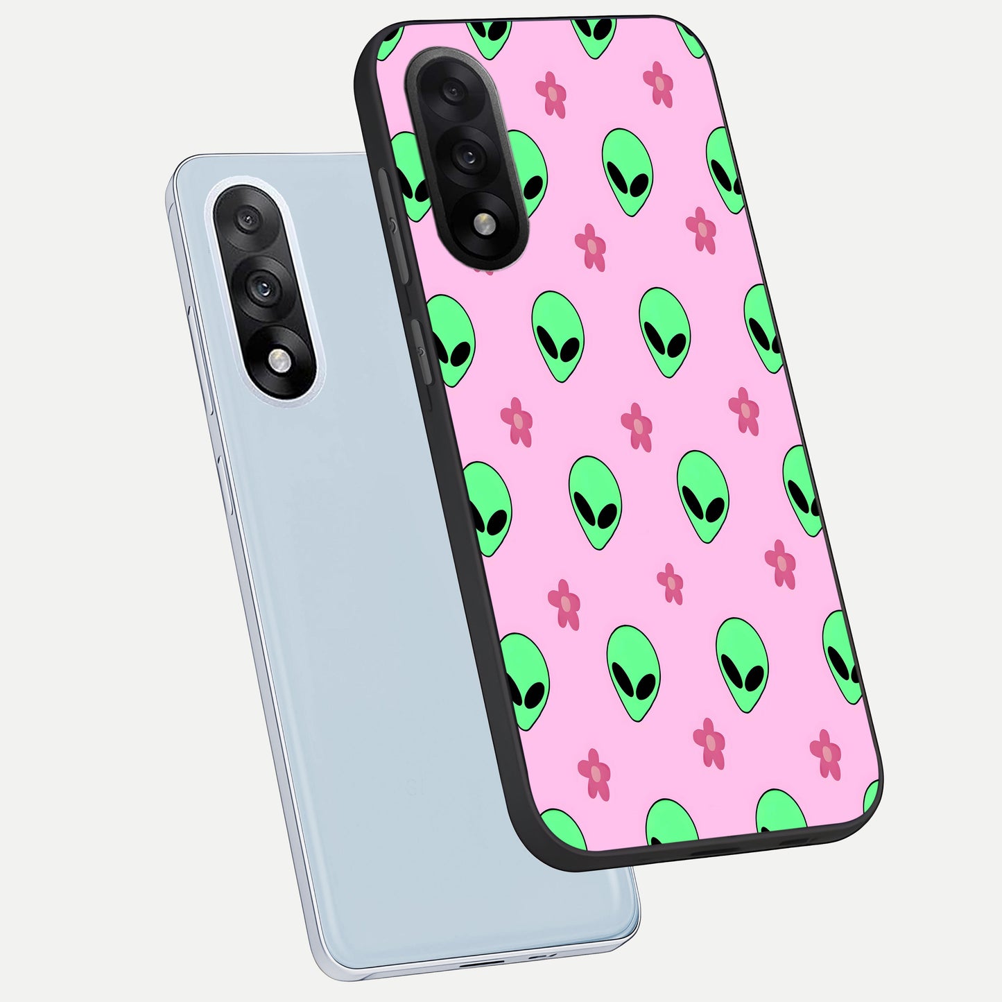  Cosmic Cute Crush phone case For Oneplus Nord 5 showing premium glass back cover with detailed artwork
