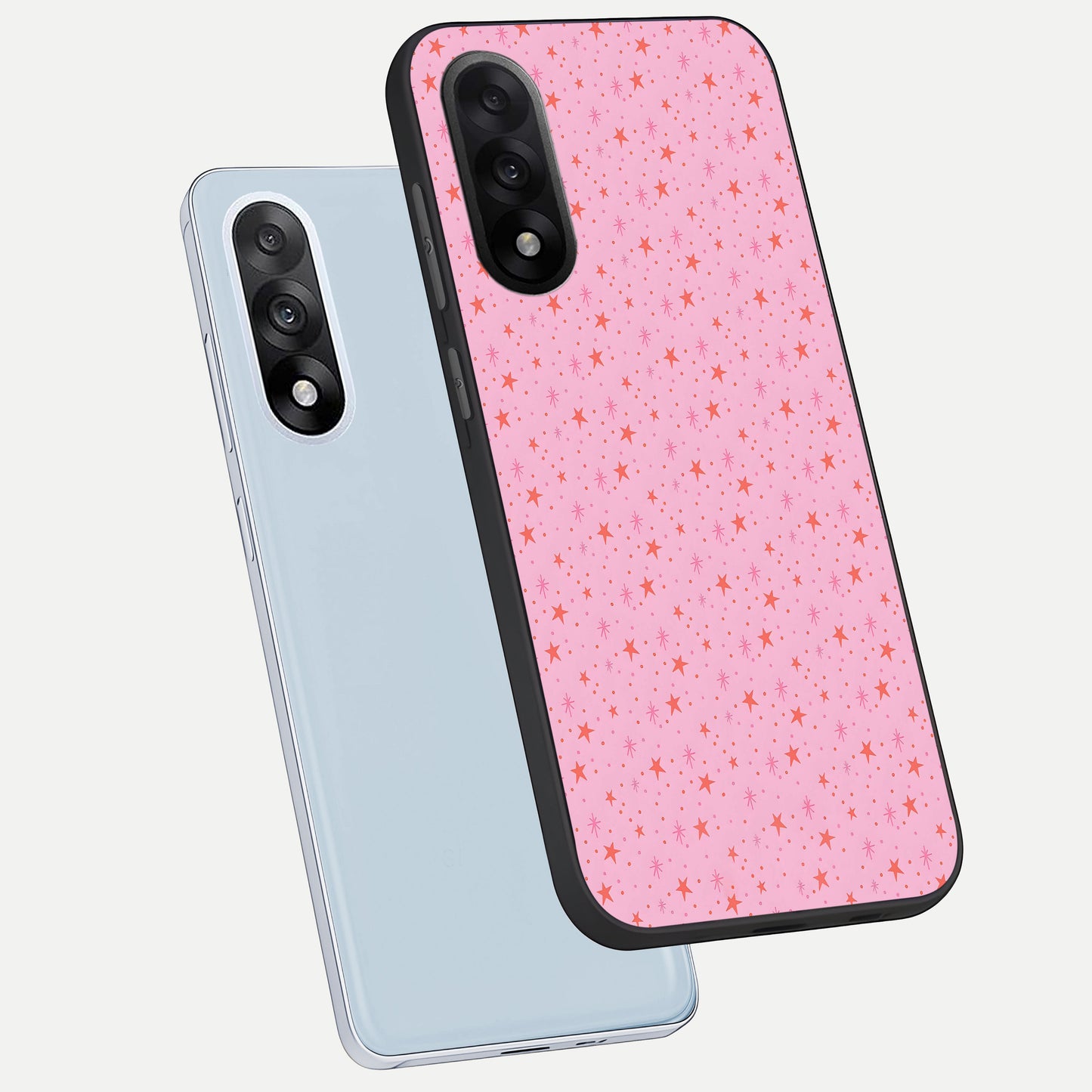  Cosmic Pink Sparkle phone case For Oneplus Nord 5 showing premium glass back cover with detailed artwork