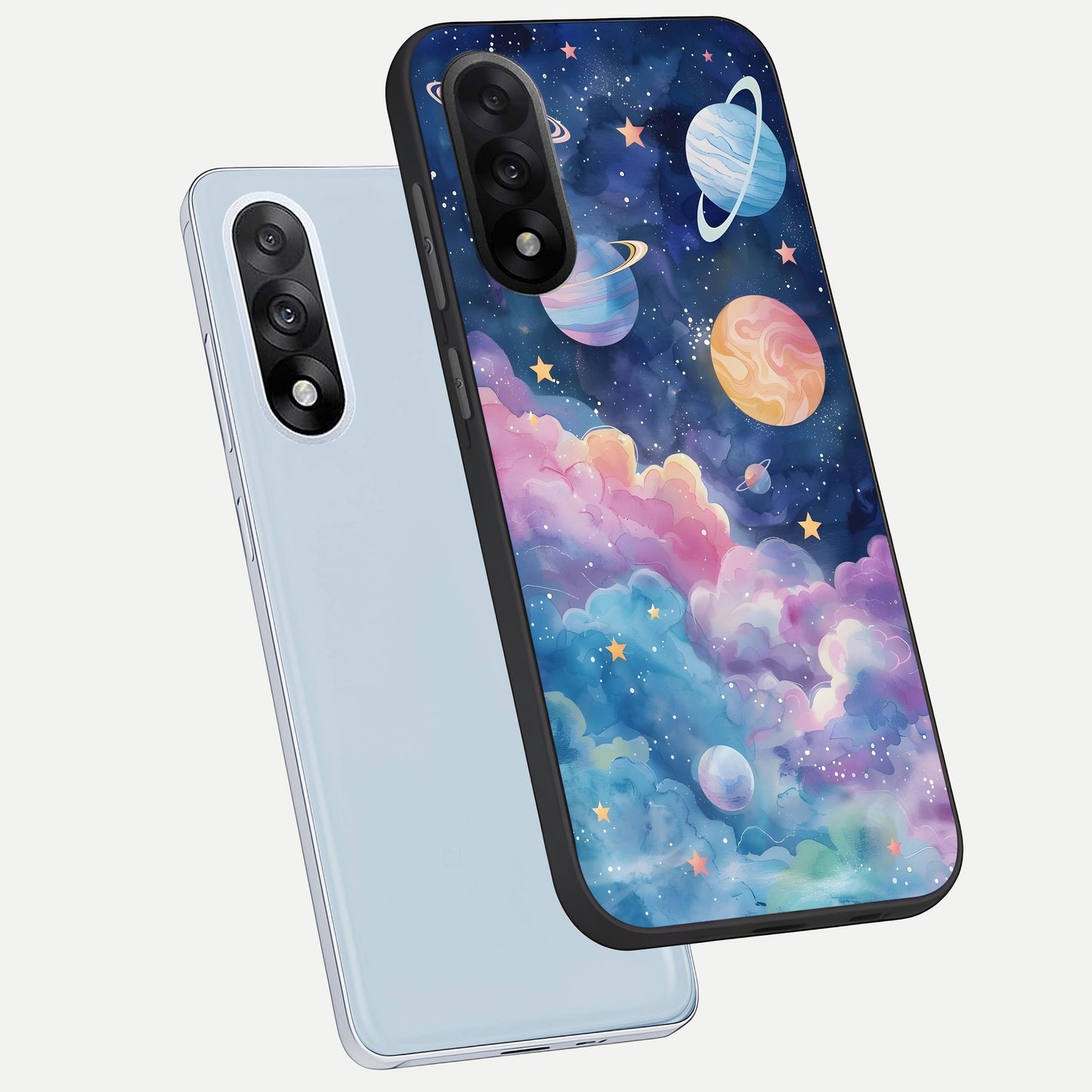  Cosmic Planet Dreams phone case For Oneplus Nord 5 showing premium glass back cover with detailed artwork