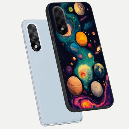  Cosmic Planet Journey phone case For Oneplus Nord 5 showing premium glass back cover with detailed artwork