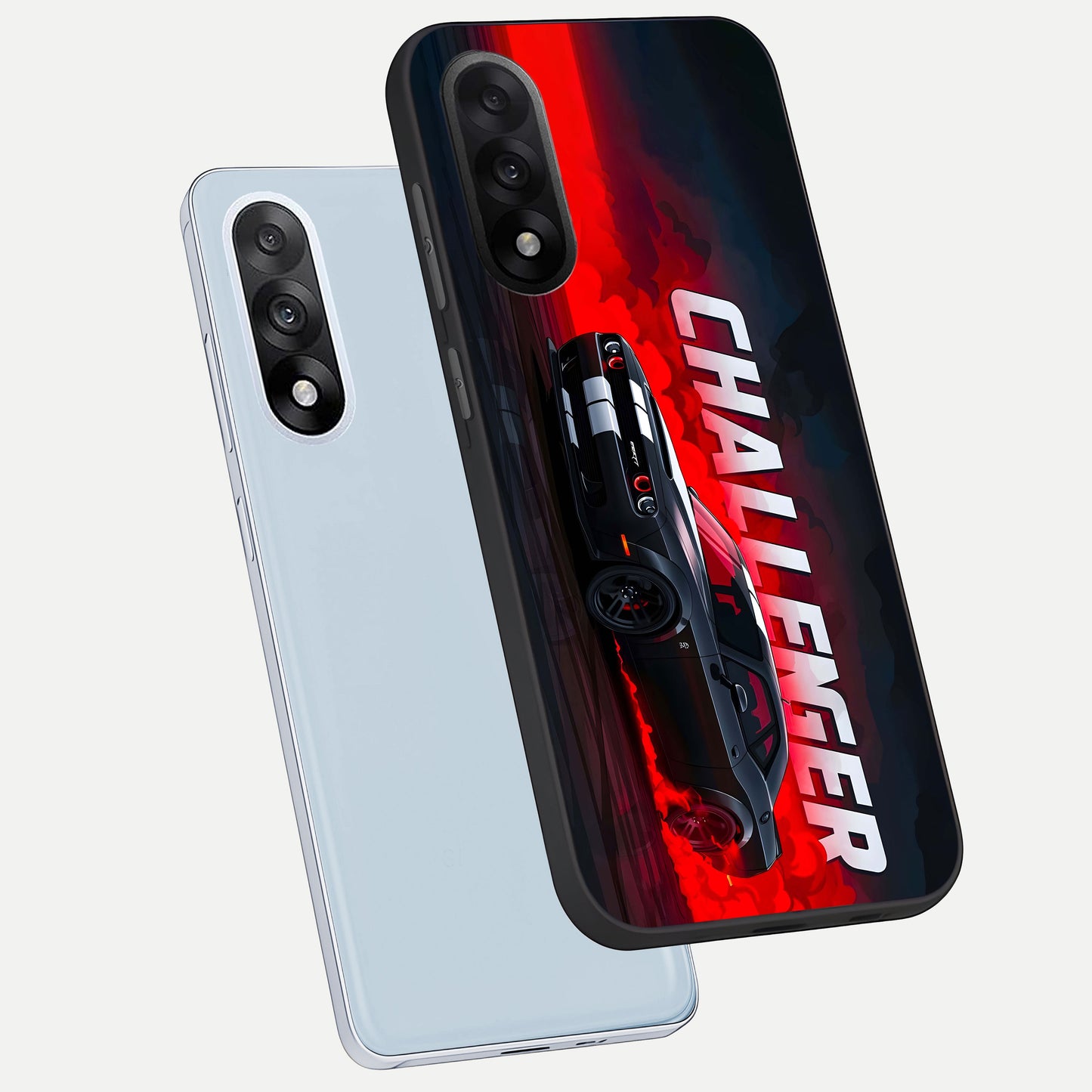  Crimson Challenger Fury phone case For Oneplus Nord 5 showing premium glass back cover with detailed artwork