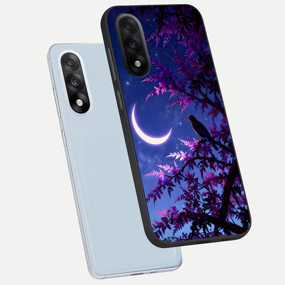  Crow And Moon Scenery phone case For Oneplus Nord 5 showing premium glass back cover with detailed artwork