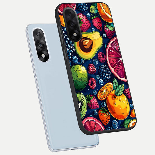  Cute Fruits Art phone case For Oneplus Nord 5 showing premium glass back cover with detailed artwork