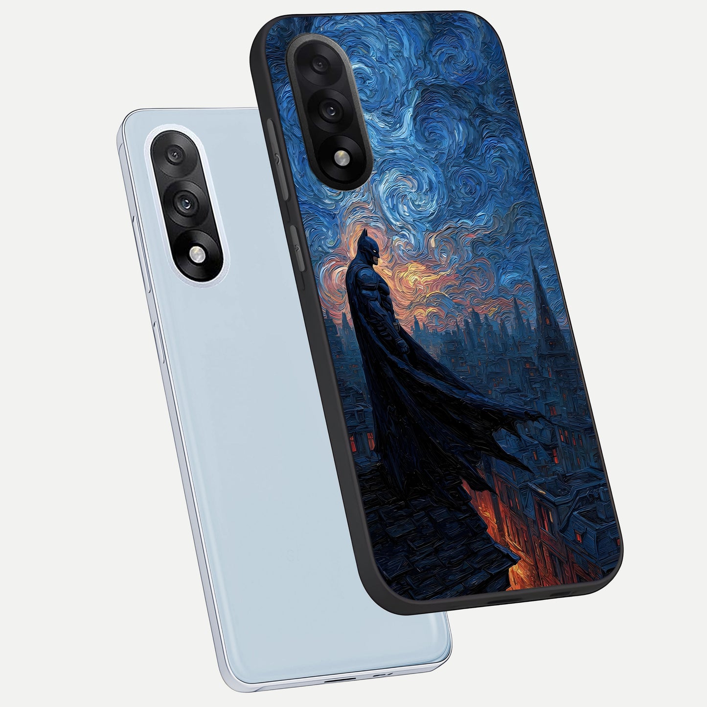  Dark Knight Dusk phone case For Oneplus Nord 5 showing premium glass back cover with detailed artwork