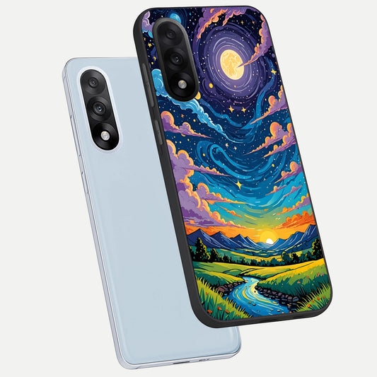  Dreamy Night Landscape phone case For Oneplus Nord 5 showing premium glass back cover with detailed artwork