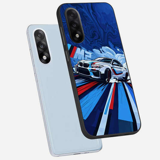  Drift Power Rush phone case For Oneplus Nord 5 showing premium glass back cover with detailed artwork