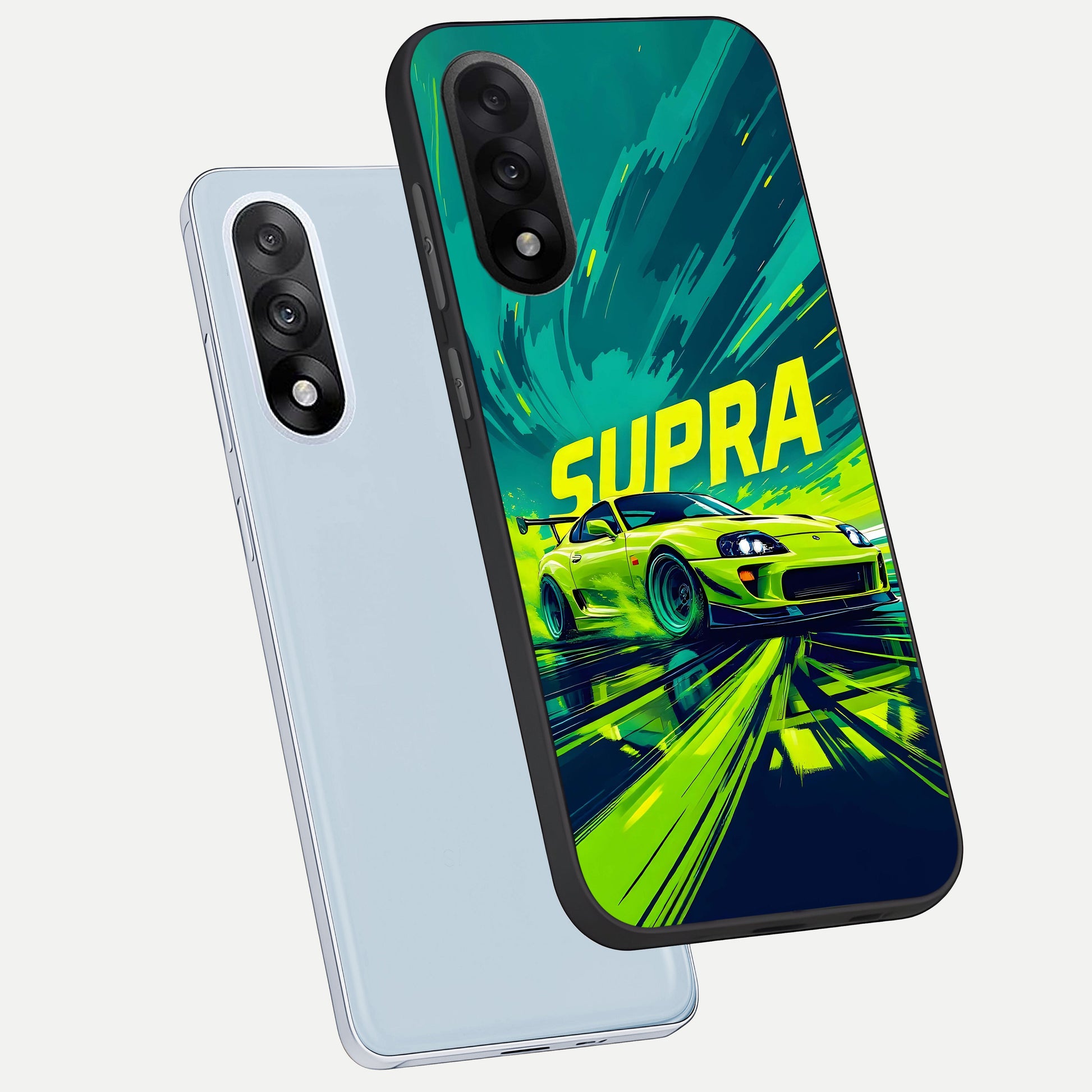  Electric Supra Thunder phone case For Oneplus Nord 5 showing premium glass back cover with detailed artwork