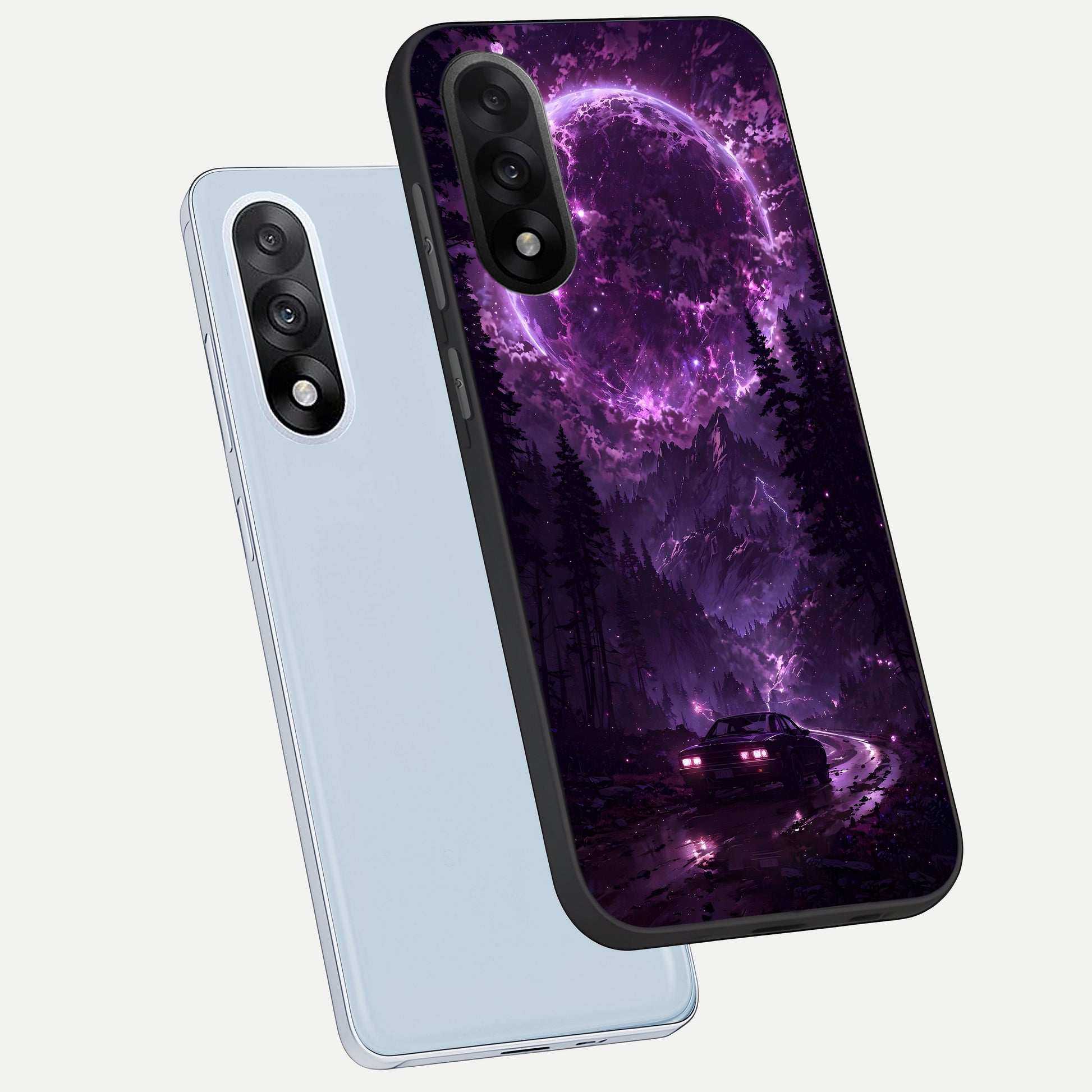  Eternal Cosmic Drive phone case For Oneplus Nord 5 showing premium glass back cover with detailed artwork