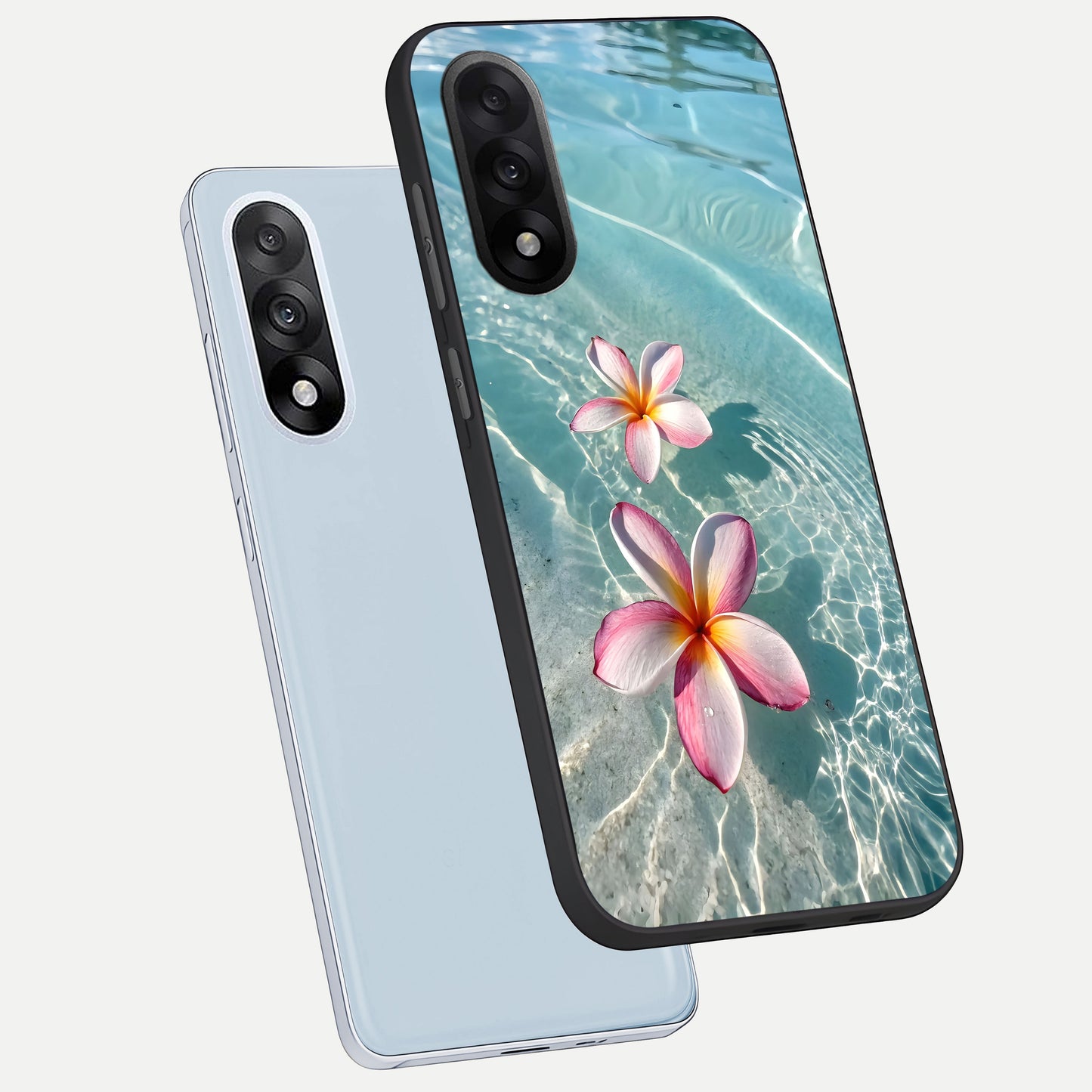  Floating Bloom Bliss phone case For Oneplus Nord 5 showing premium glass back cover with detailed artwork