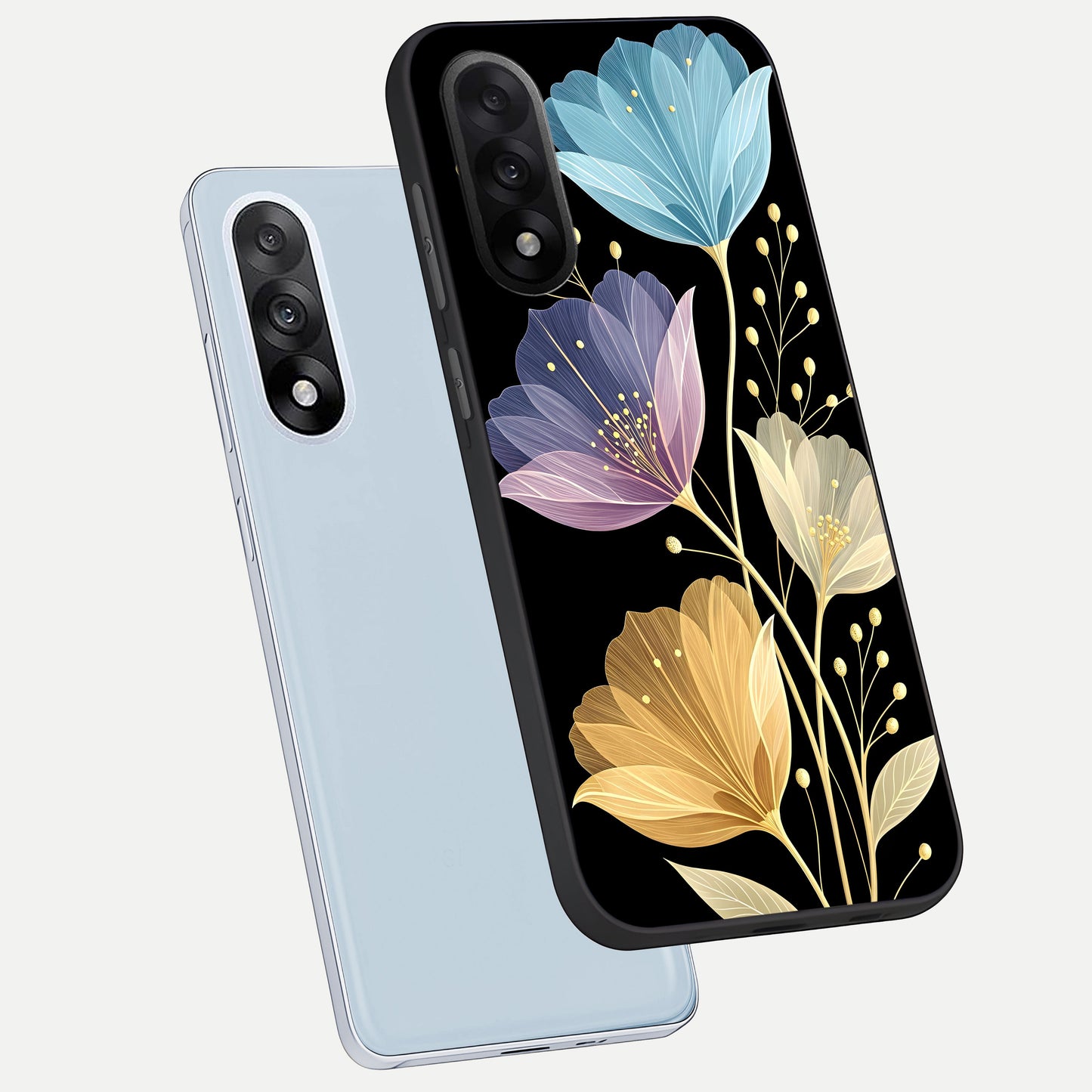  Flower Bloom Glow phone case For Oneplus Nord 5 showing premium glass back cover with detailed artwork