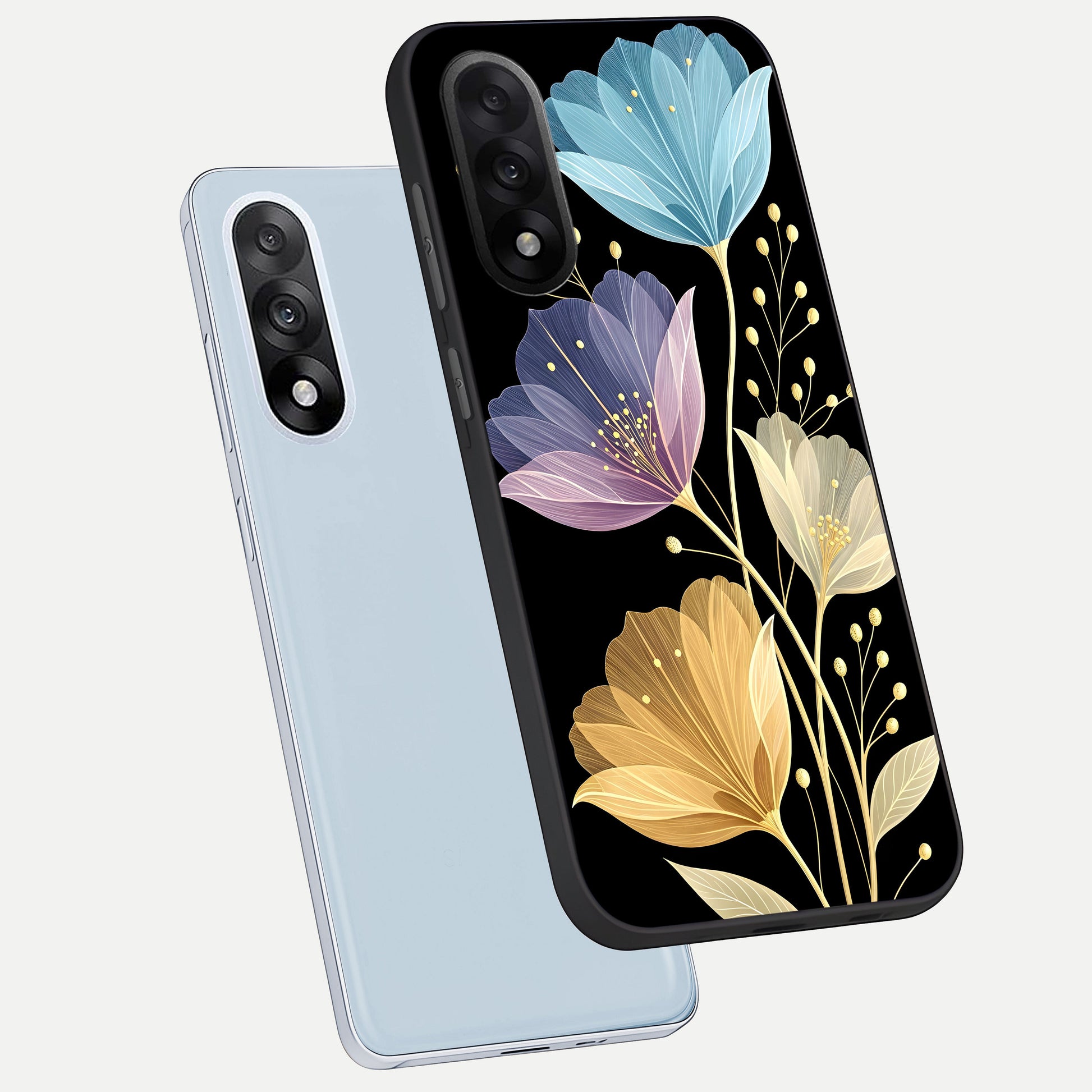 Flower Bloom Glow phone case For Oneplus Nord 5 showing premium glass back cover with detailed artwork