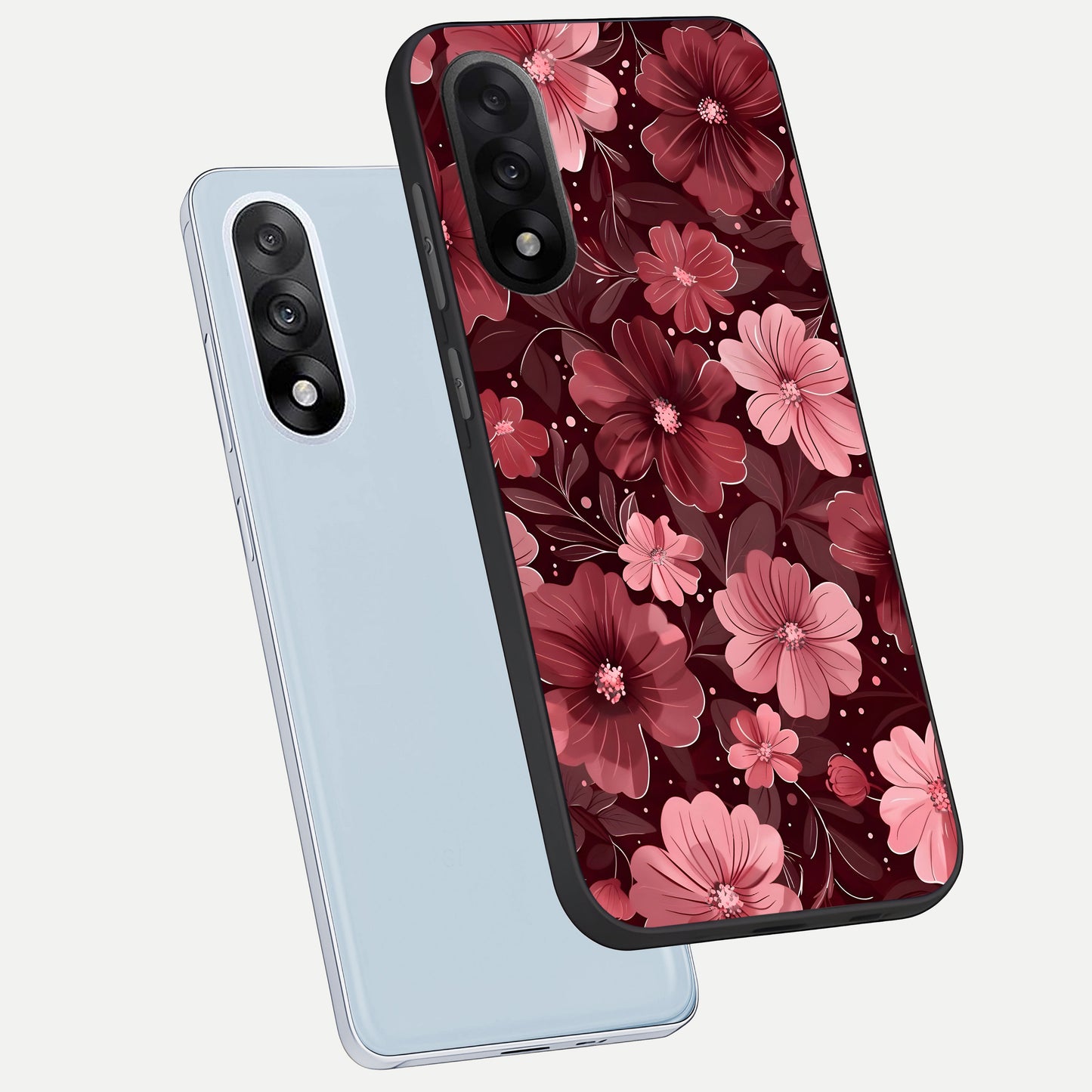  Flower Blush Bloom phone case For Oneplus Nord 5 showing premium glass back cover with detailed artwork