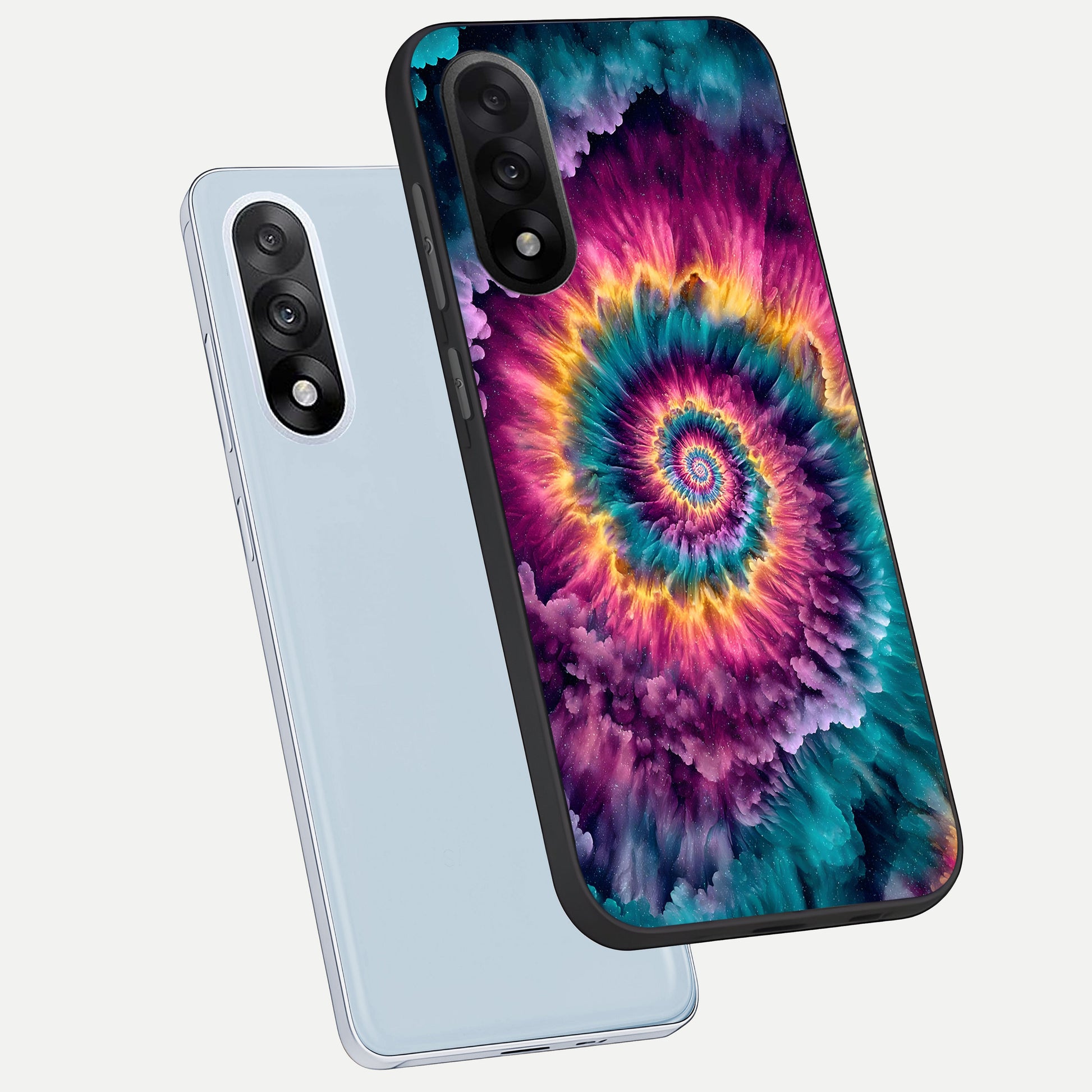  Galactic Spiral Burst phone case For Oneplus Nord 5 showing premium glass back cover with detailed artwork