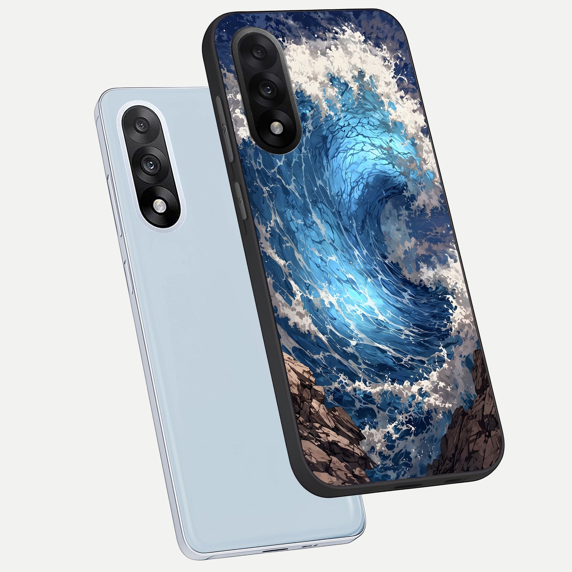  Giant Ocean Wave phone case For Oneplus Nord 5 showing premium glass back cover with detailed artwork