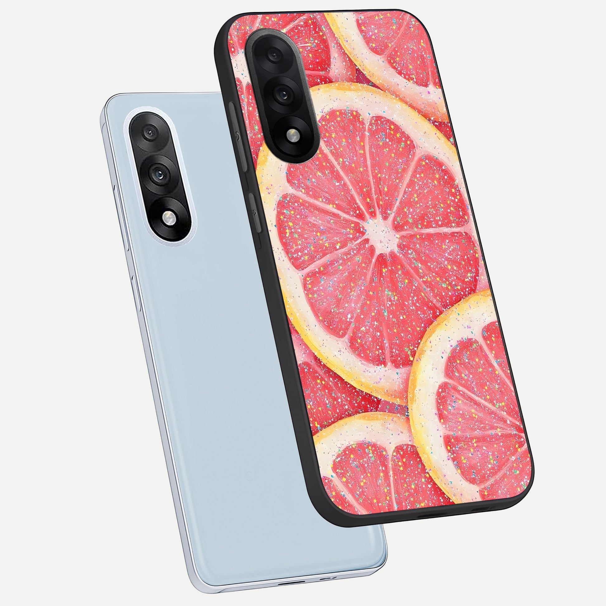  Glitter Grapefruit phone case For Oneplus Nord 5 showing premium glass back cover with detailed artwork