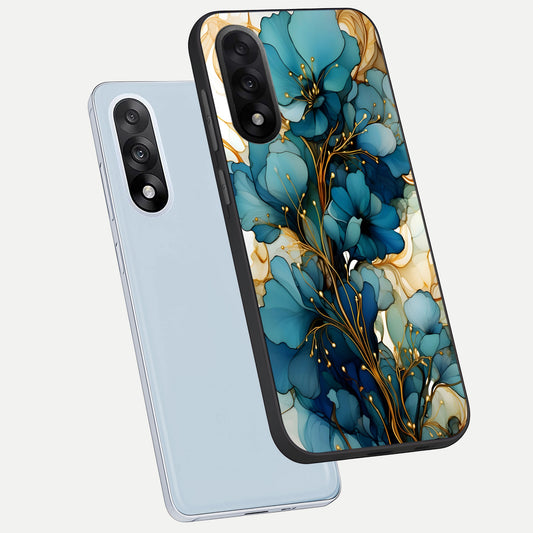  Golden Bloom Symphony phone case For Oneplus Nord 5 showing premium glass back cover with detailed artwork