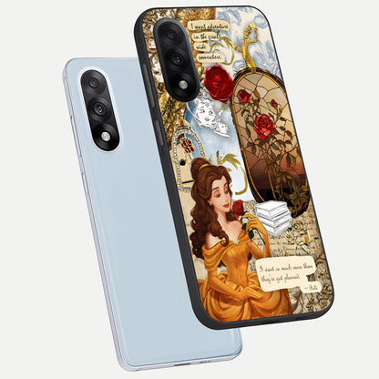  Golden Dream Belle phone case For Oneplus Nord 5 showing premium glass back cover with detailed artwork