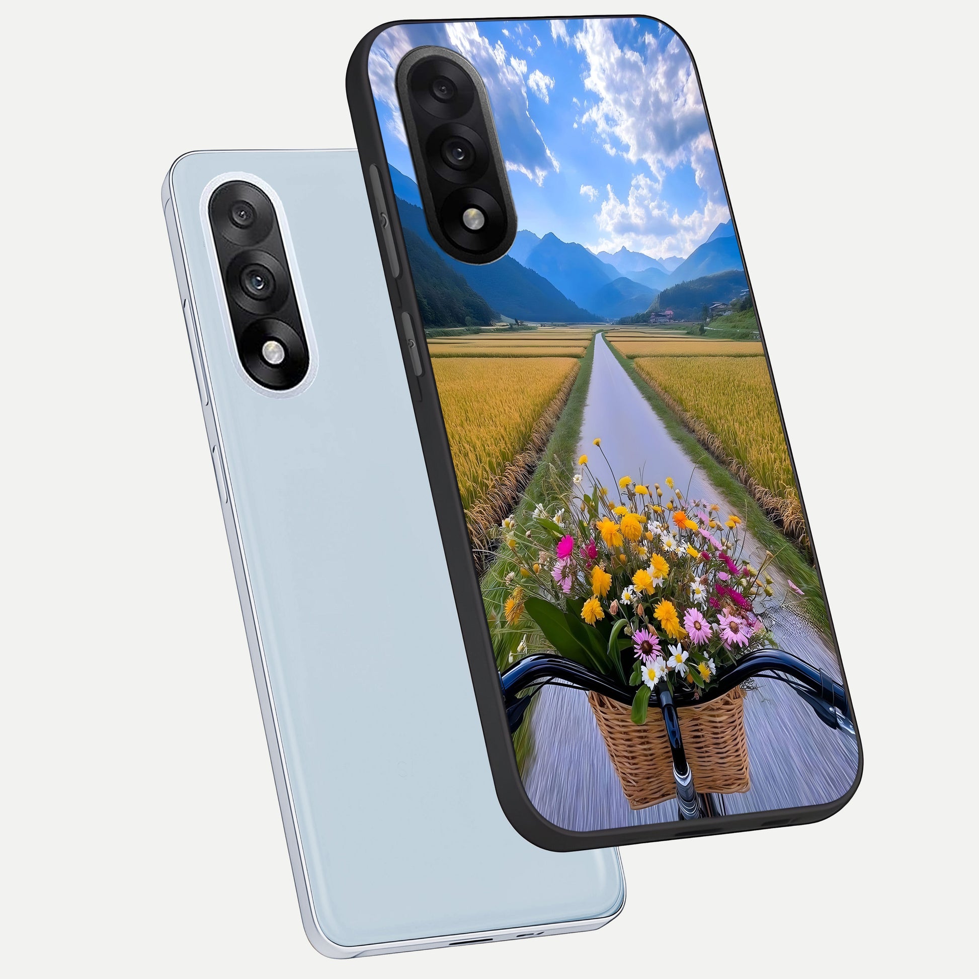  Golden Field Journey phone case For Oneplus Nord 5 showing premium glass back cover with detailed artwork