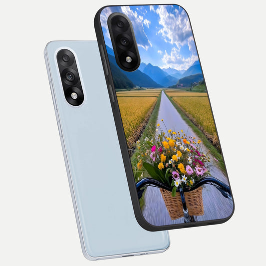  Golden Field Journey phone case For Oneplus Nord 5 showing premium glass back cover with detailed artwork