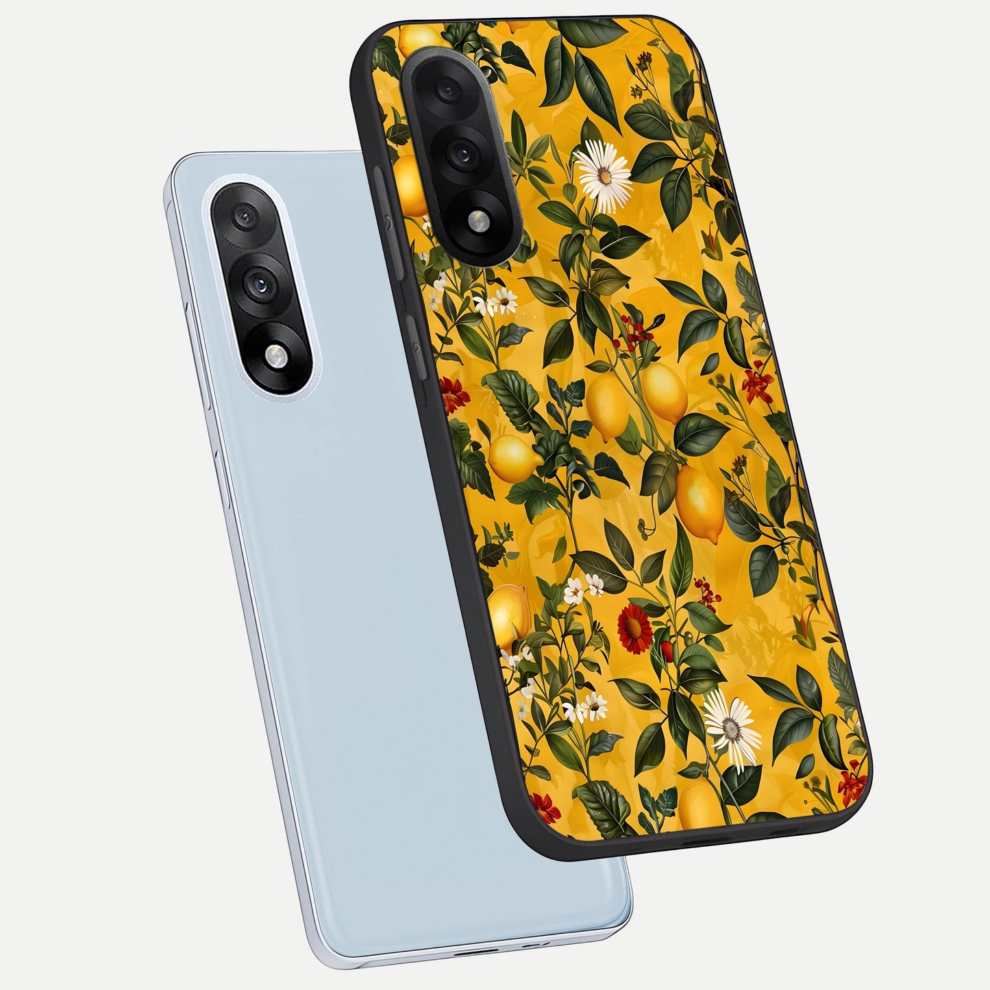 Golden Lemon Field phone case For Oneplus Nord 5 showing premium glass back cover with detailed artwork