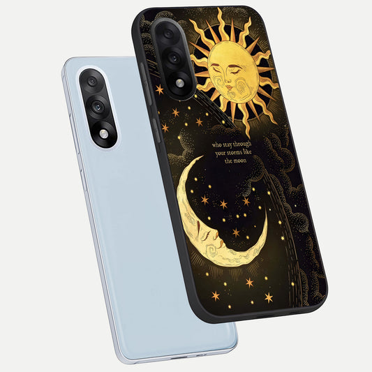  Golden Lunar Love phone case For Oneplus Nord 5 showing premium glass back cover with detailed artwork