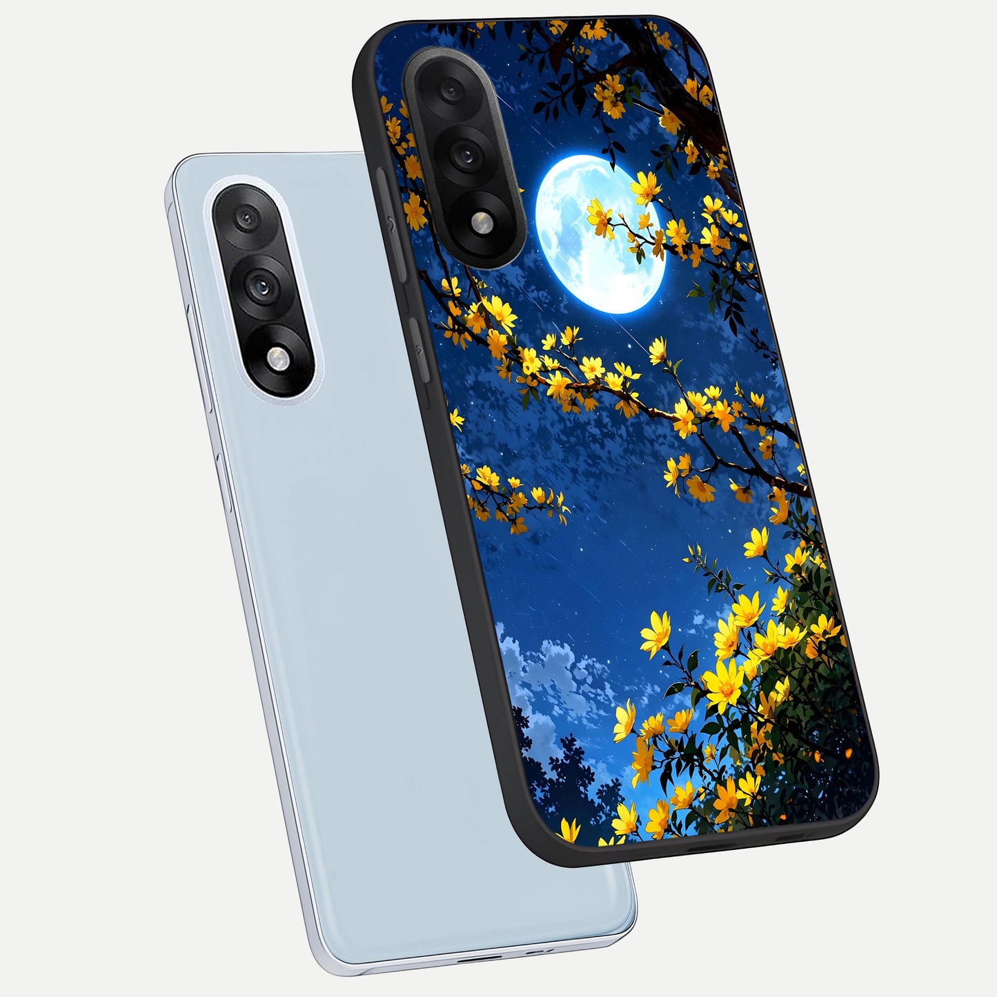  Golden Night Glow phone case For Oneplus Nord 5 showing premium glass back cover with detailed artwork
