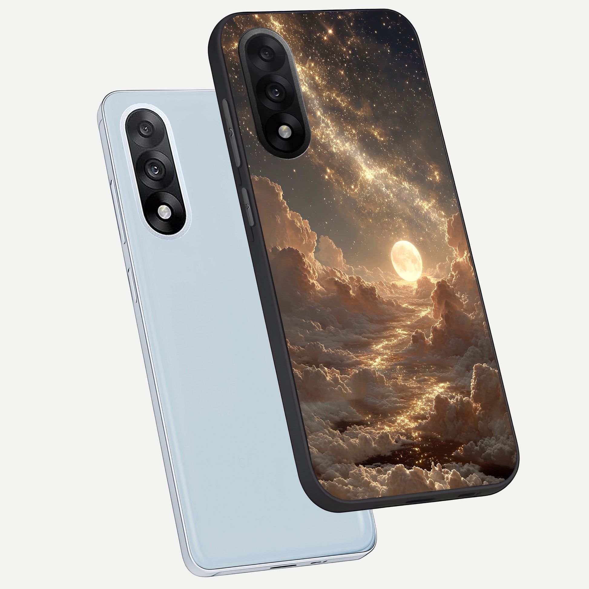  Golden Sky Dream phone case For Oneplus Nord 5 showing premium glass back cover with detailed artwork