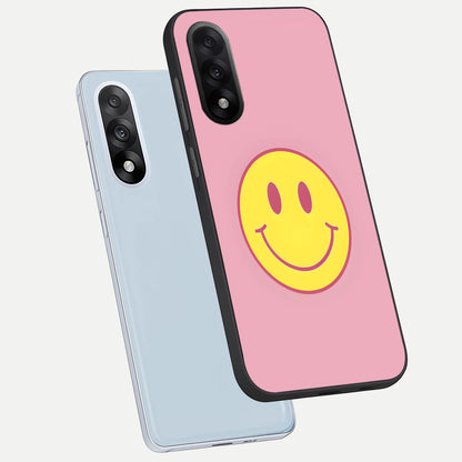  Happy Pink Mood phone case For Oneplus Nord 5 showing premium glass back cover with detailed artwork
