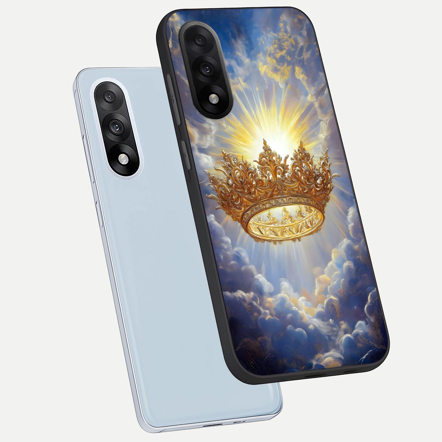  Heavenly Crown Light phone case For Oneplus Nord 5 showing premium glass back cover with detailed artwork