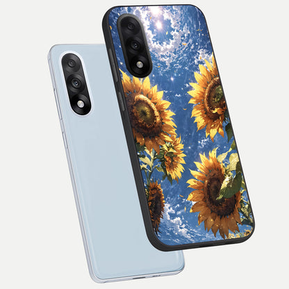  Heavenly Sunflower Rise phone case For Oneplus Nord 5 showing premium glass back cover with detailed artwork