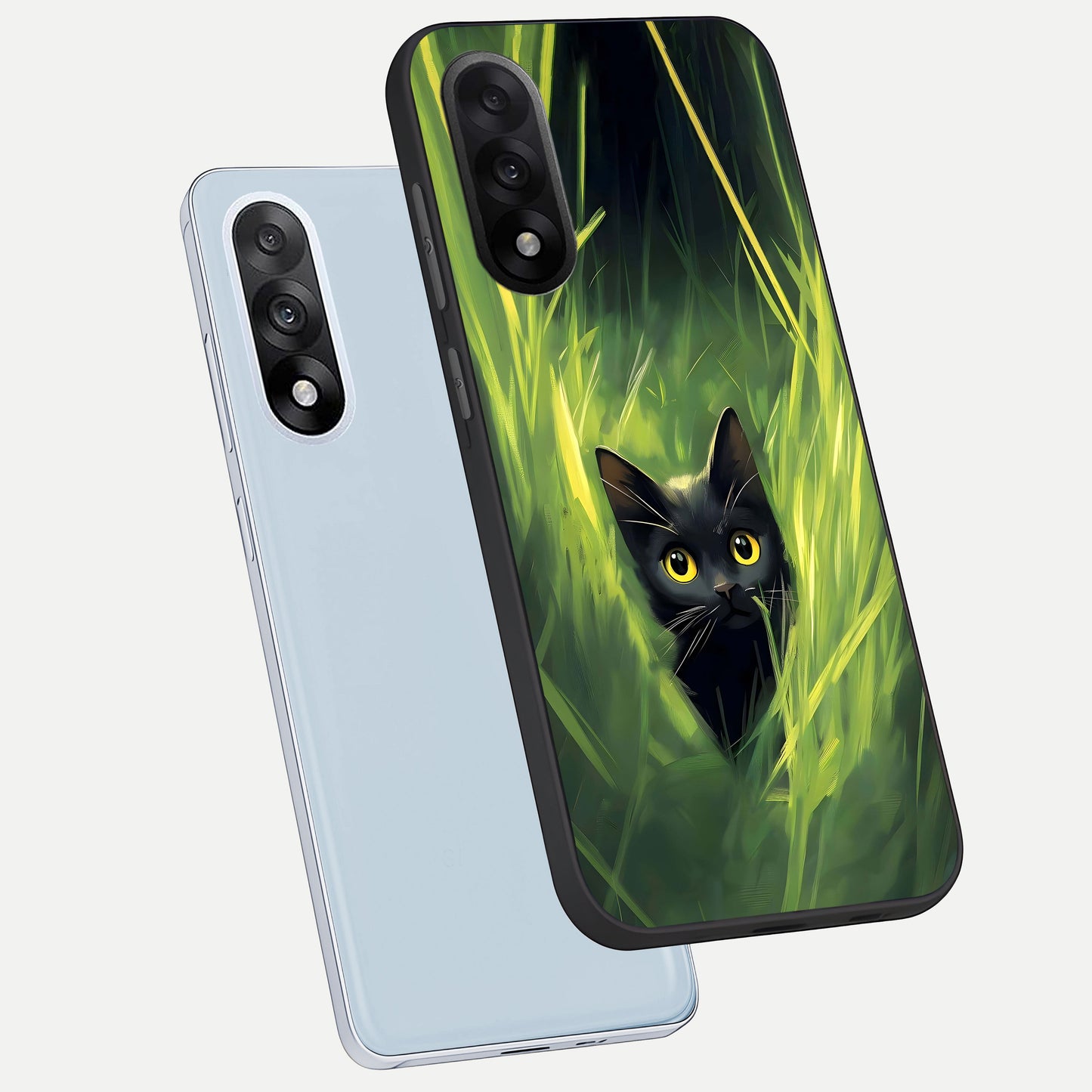  Hidden Cat Whisper phone case For Oneplus Nord 5 showing premium glass back cover with detailed artwork