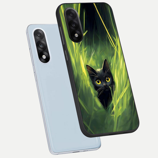  Hidden Cat Whisper phone case For Oneplus Nord 5 showing premium glass back cover with detailed artwork