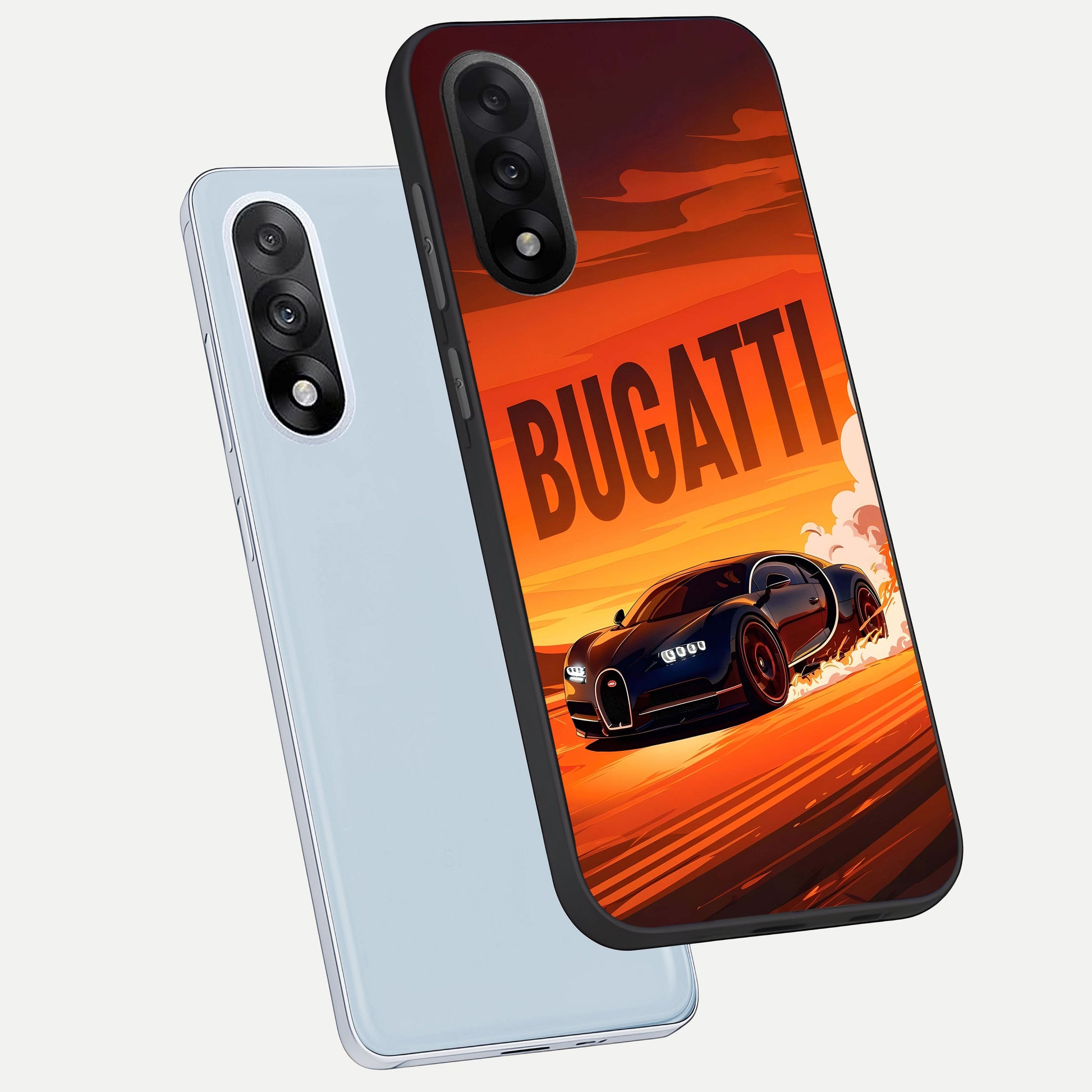  Inferno Bugatti Storm phone case For Oneplus Nord 5 showing premium glass back cover with detailed artwork