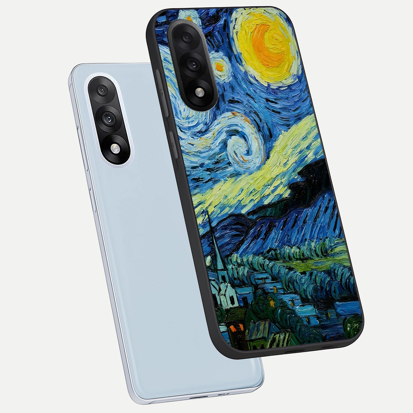  Inspired Van Gogh Art phone case For Oneplus Nord 5 showing premium glass back cover with detailed artwork