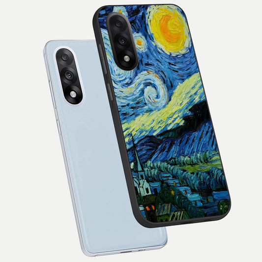  Inspired Van Gogh Art phone case For Oneplus Nord 5 showing premium glass back cover with detailed artwork