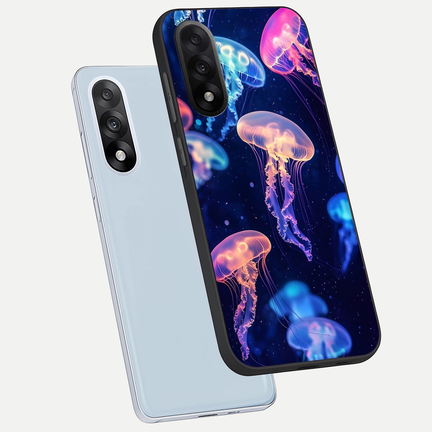  Jellyfish Pattern phone case For Oneplus Nord 5 showing premium glass back cover with detailed artwork