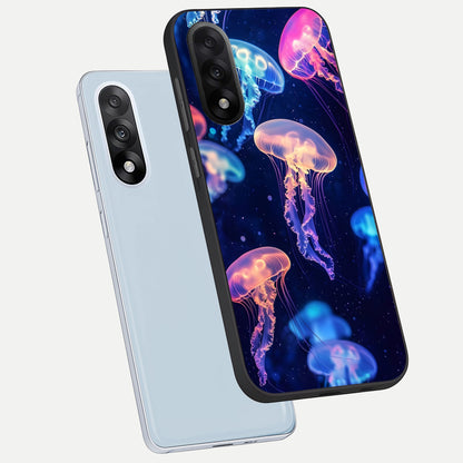  Jellyfish Pattern phone case For Oneplus Nord 5 showing premium glass back cover with detailed artwork