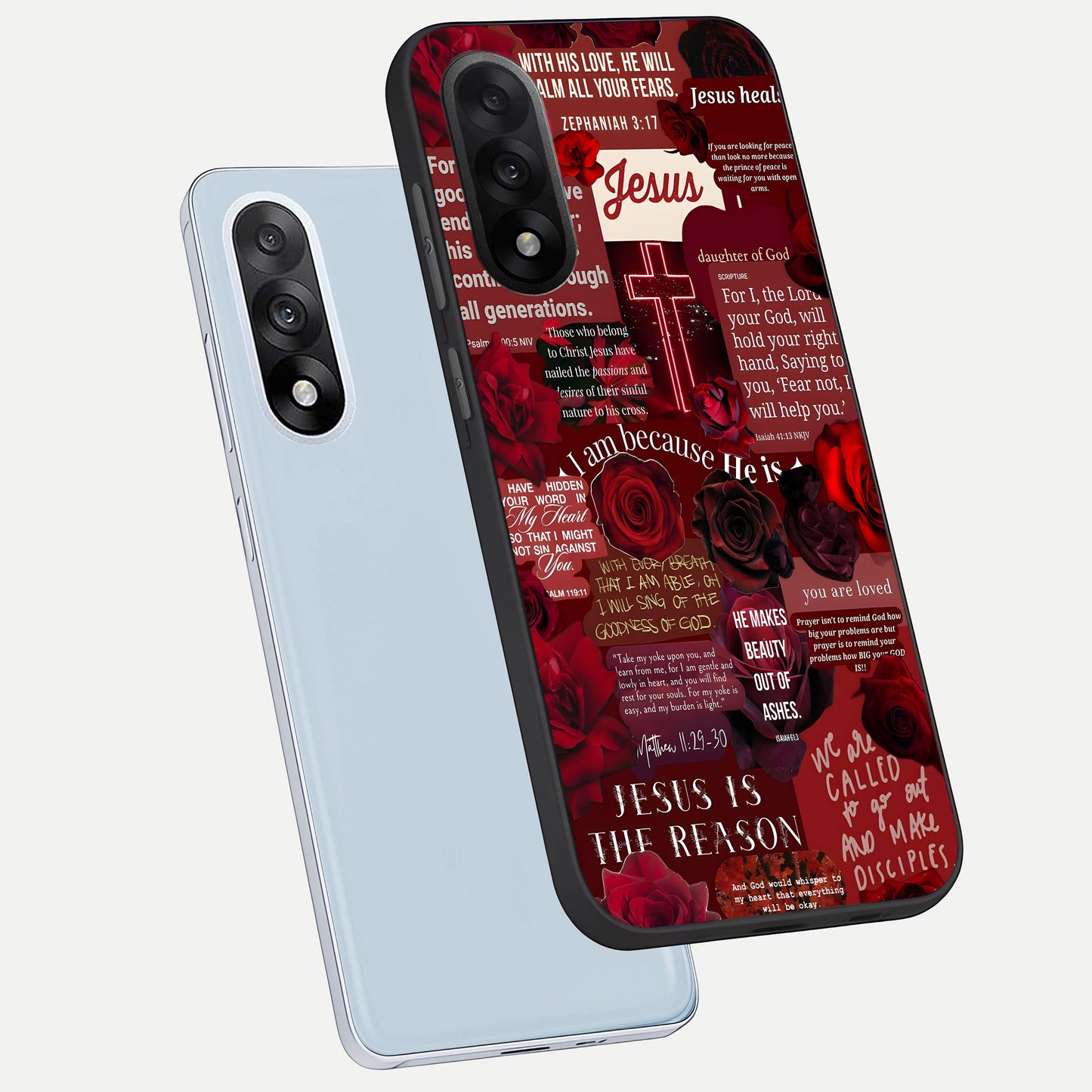  Jesus Love Heals phone case For Oneplus Nord 5 showing premium glass back cover with detailed artwork