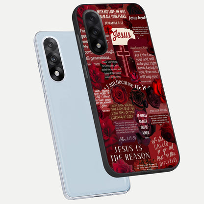  Jesus Love Heals phone case For Oneplus Nord 5 showing premium glass back cover with detailed artwork