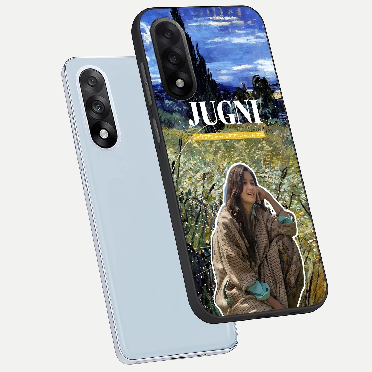  Jugni Soul Vibes phone case For Oneplus Nord 5 showing premium glass back cover with detailed artwork