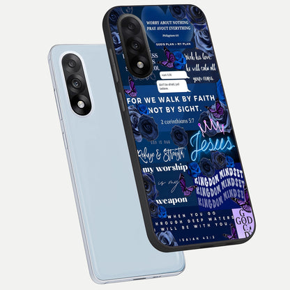  Kingdom Faith Glow phone case For Oneplus Nord 5 showing premium glass back cover with detailed artwork