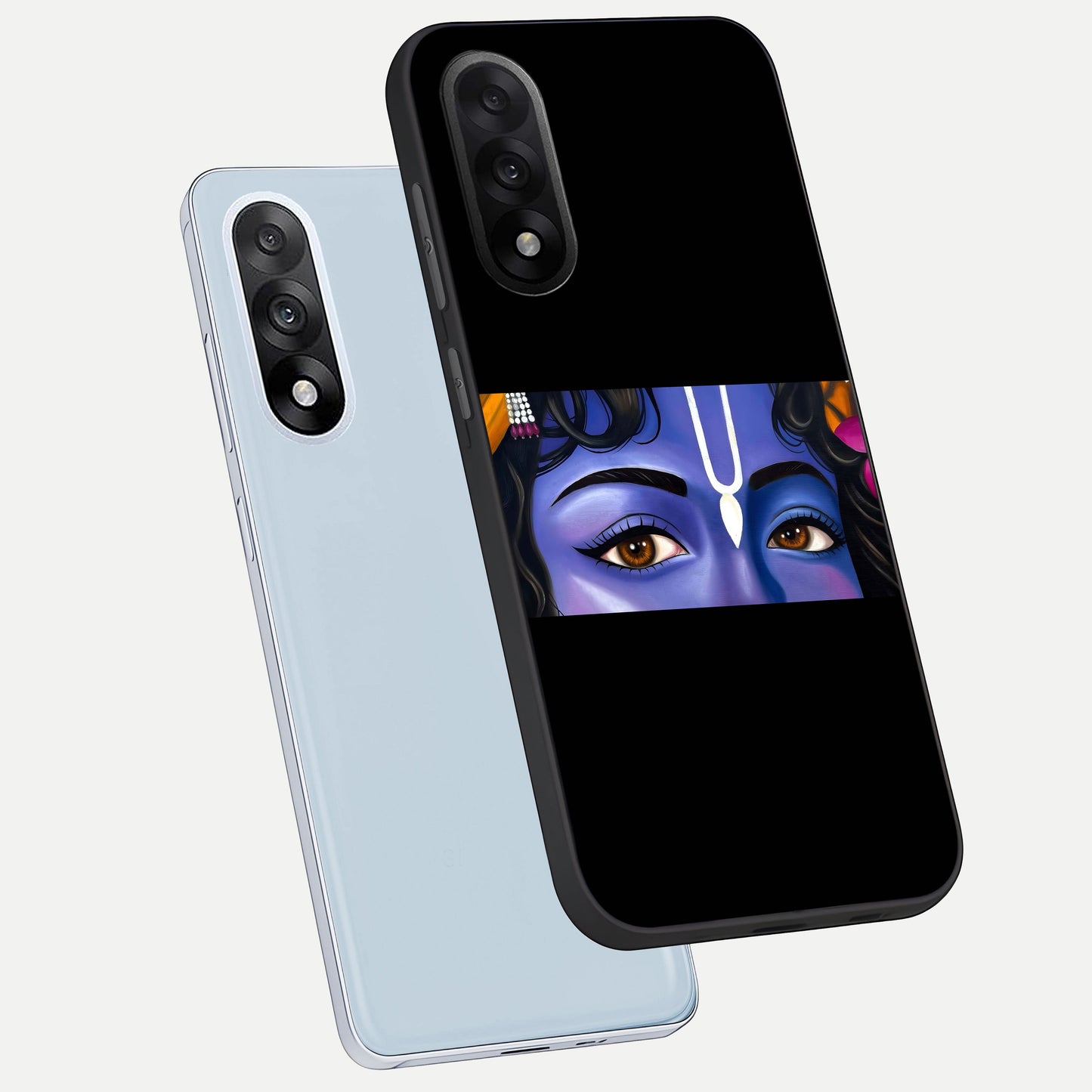  Krishna Eye phone case For Oneplus Nord 5 showing premium glass back cover with detailed artwork