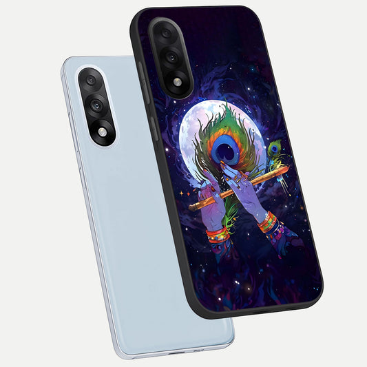  Krishna Hands Art phone case For Oneplus Nord 5 showing premium glass back cover with detailed artwork