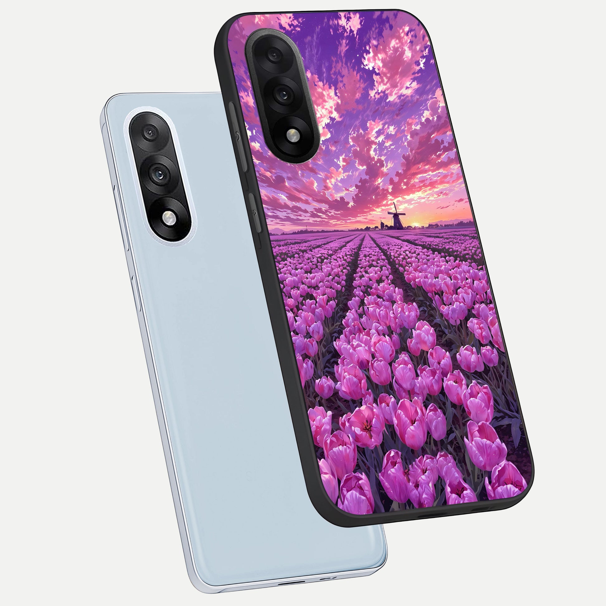  Lavender Dream Skies phone case For Oneplus Nord 5 showing premium glass back cover with detailed artwork