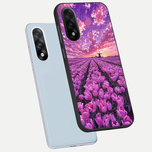  Lavender Dream Skies phone case For Oneplus Nord 5 showing premium glass back cover with detailed artwork