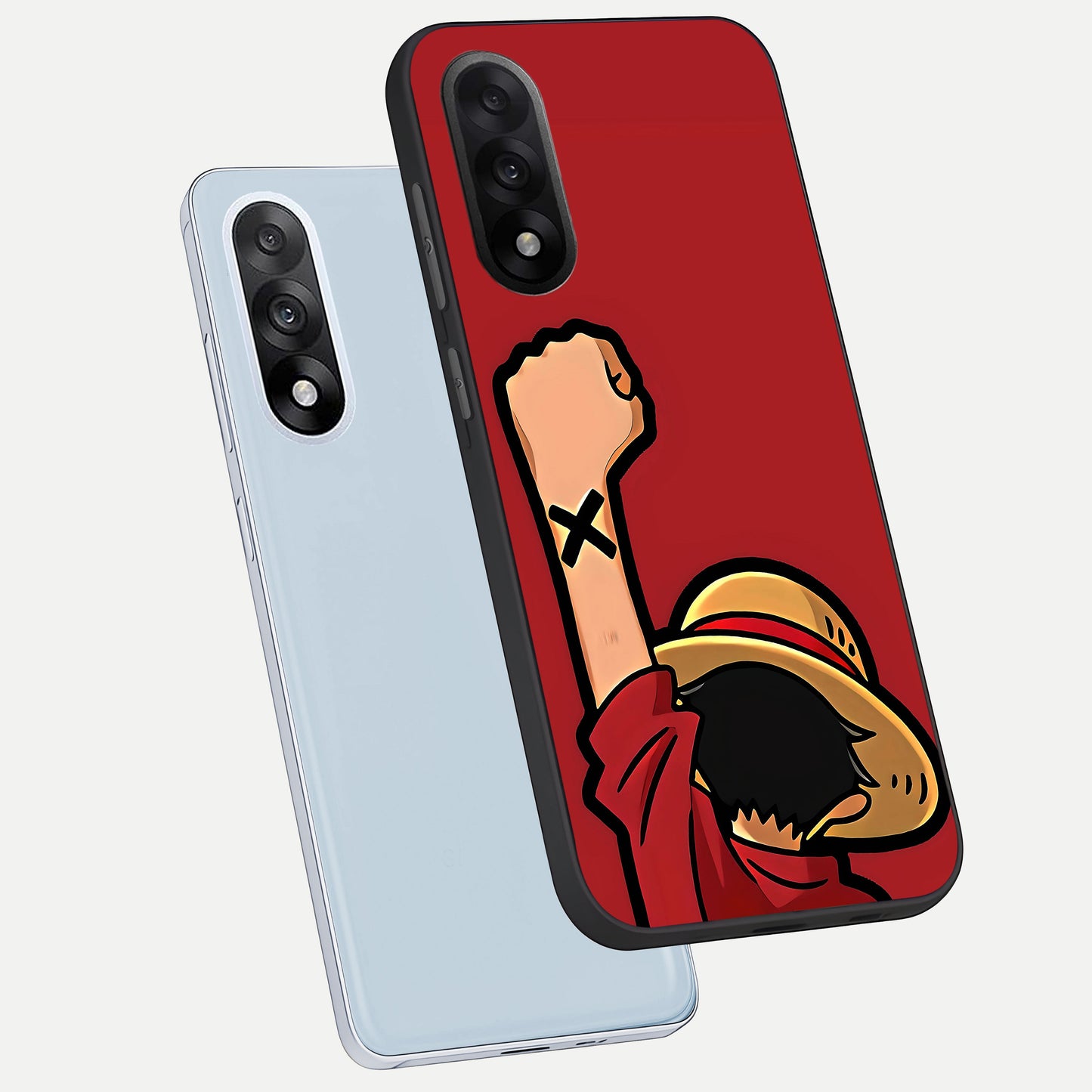  Luffy X Spirit phone case For Oneplus Nord 5 showing premium glass back cover with detailed artwork