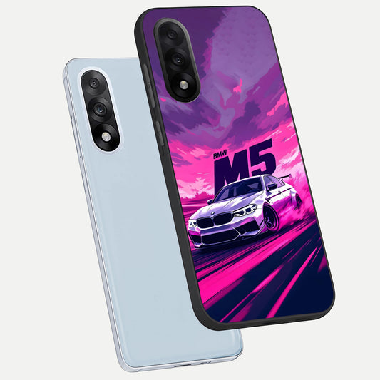  MS Neon Car phone case For Oneplus Nord 5 showing premium glass back cover with detailed artwork