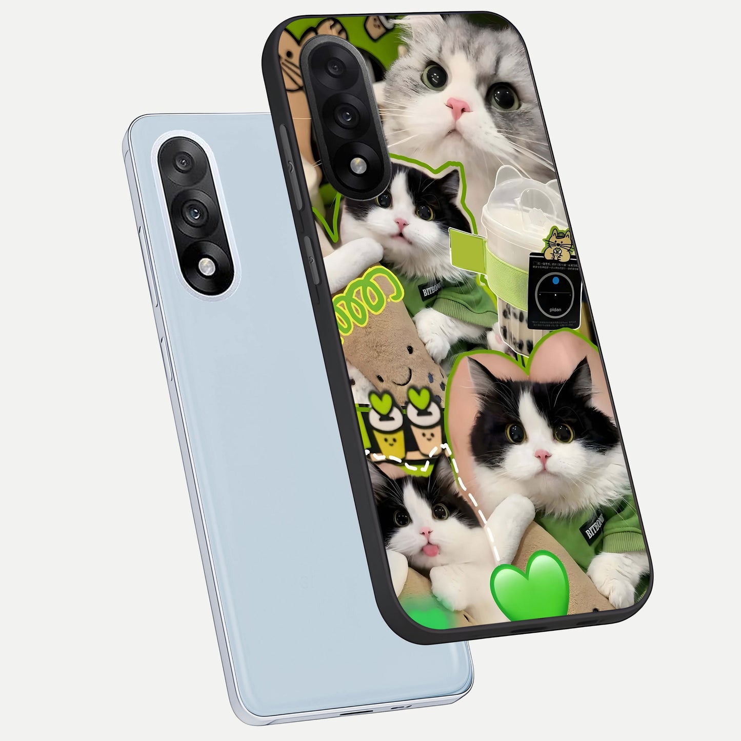  Matcha Cats Mood phone case For Oneplus Nord 5 showing premium glass back cover with detailed artwork